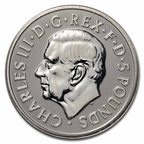2 oz Silver Tudor Beasts BU (Random, Abrasions)