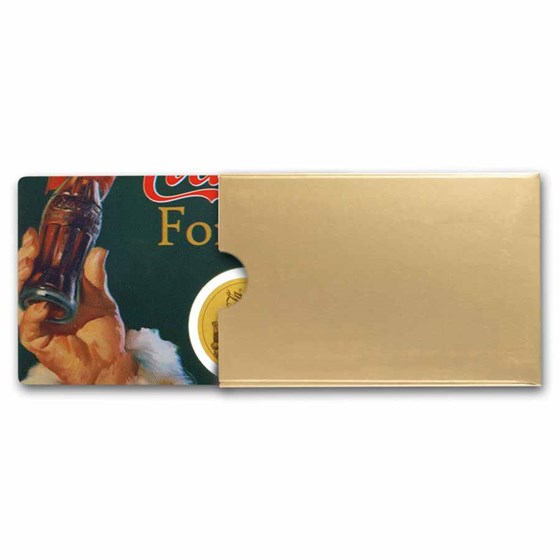 Coca-Cola® 1/1000 oz Gold Santa Coin in Card
