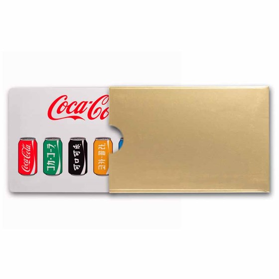 Coca-Cola® 1/1000 oz Gold Shaped Can in Card