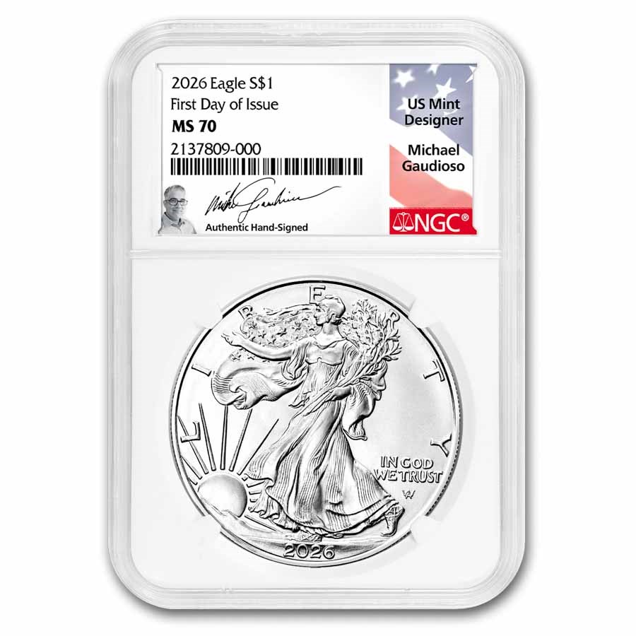 2026 American Silver Eagle MS-70 NGC (FDI, Gaudioso)