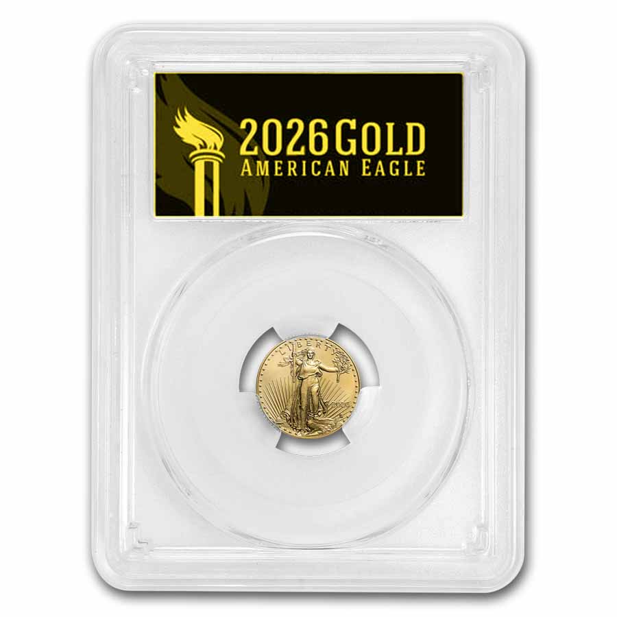 2026 1/10 oz American Gold Eagle MS-70 PCGS (FirstStrike®, Black)