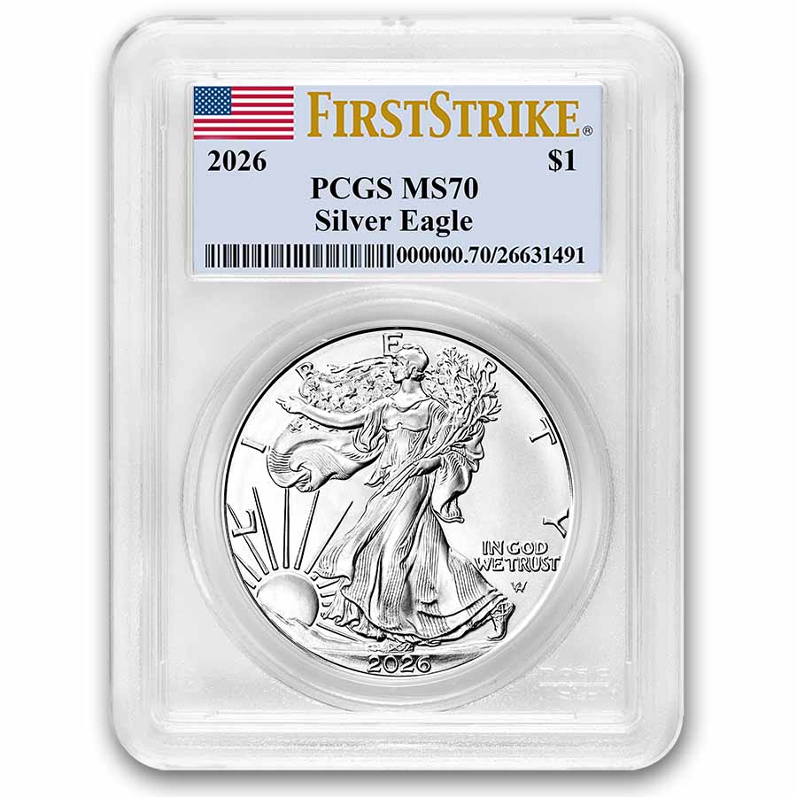 2026 American Silver Eagle MS-70 PCGS (FirstStrike®) 2026 American Silver Eagle MS-70 PCGS (FirstStrike®)