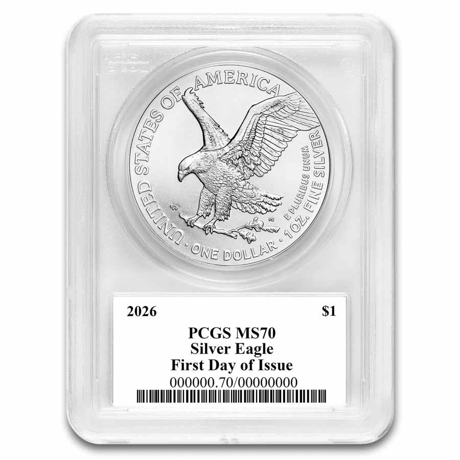 2026 American Silver Eagle MS-70 PCGS (FDI, Damstra)