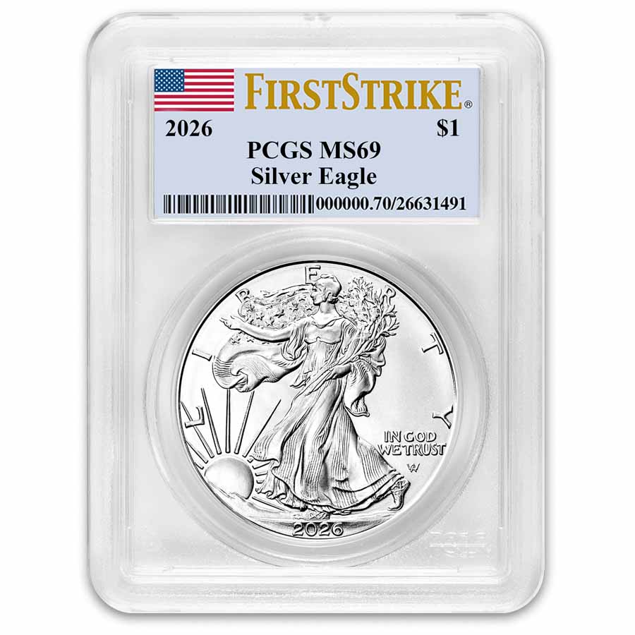 2026 American Silver Eagle MS-69 PCGS (FirstStrike®) 2026 American Silver Eagle MS-69 PCGS (FirstStrike®)
