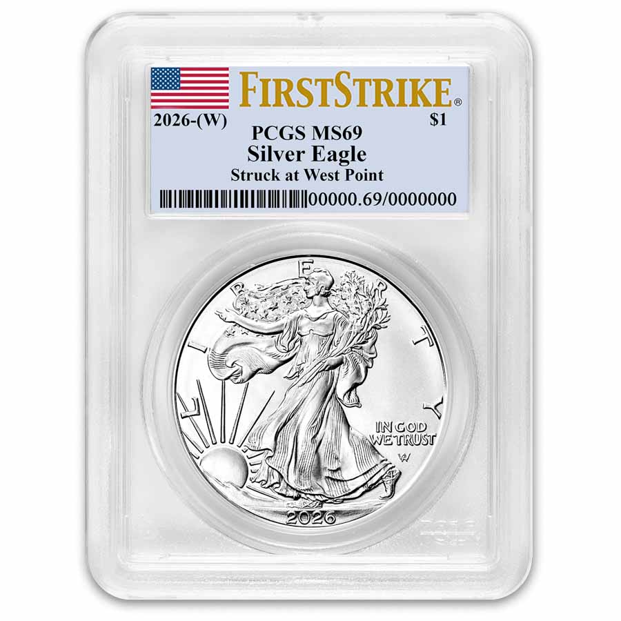 2026-(W) American Silver Eagle MS-69 PCGS (FirstStrike®) 2026-(W) American Silver Eagle MS-69 PCGS (FirstStrike®)