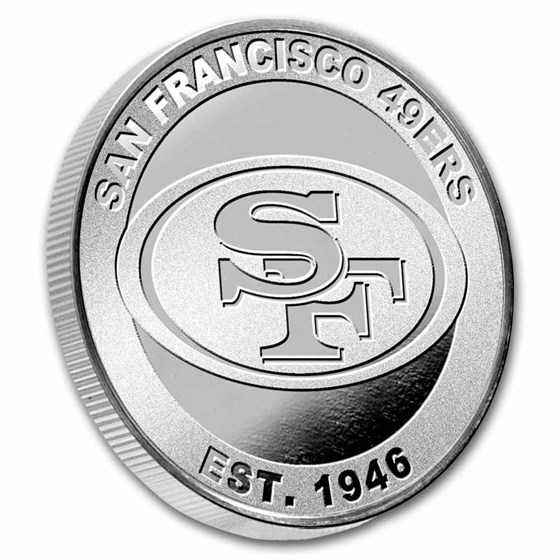 NFL San Francisco 49ers 1 oz Silver Round