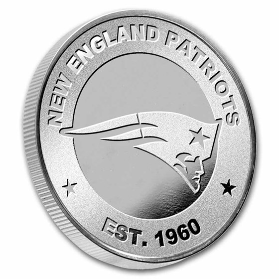 NFL New England Patriots 1 oz Silver Round