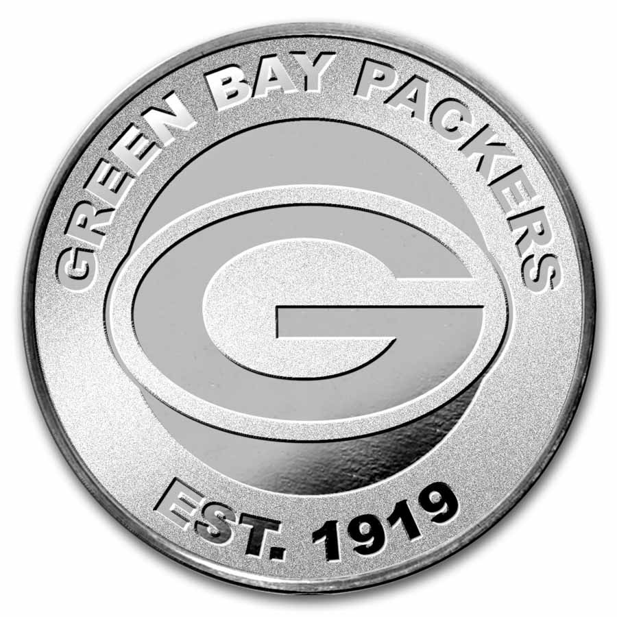 NFL Green Bay Packers 1 oz Silver Round NFL Green Bay Packers 1 oz Silver Round