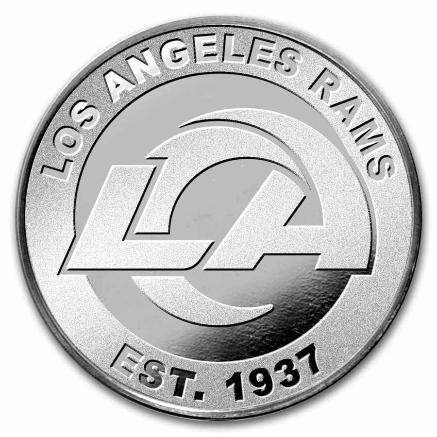 NFL Los Angeles Rams 1 oz Silver Round NFL Los Angeles Rams 1 oz Silver Round