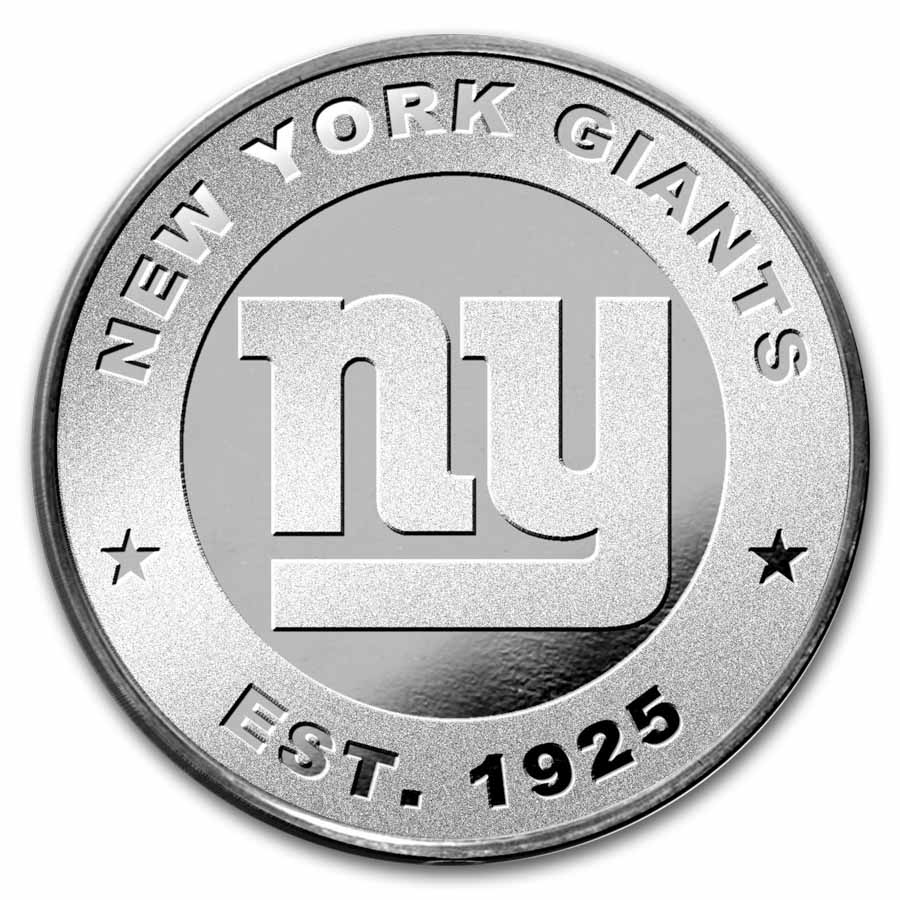 NFL New York Giants 1 oz Silver Round NFL New York Giants 1 oz Silver Round