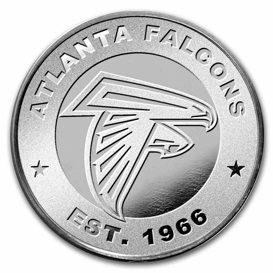 NFL Atlanta Falcons 1 oz Silver Round NFL Atlanta Falcons 1 oz Silver Round