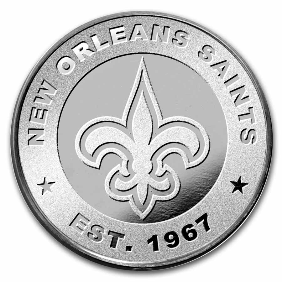 NFL New Orleans Saints 1 oz Silver Round