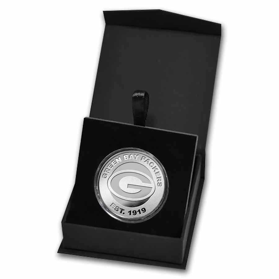NFL Green Bay Packers 1 oz Silver Round (w/Box)