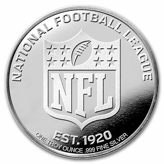 NFL Denver Broncos 1 oz Silver Round (w/Box)