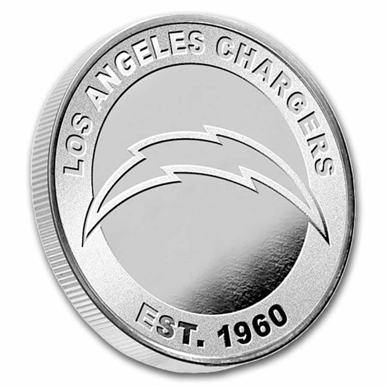 NFL Los Angeles Chargers 1 oz Silver Round (w/Box)
