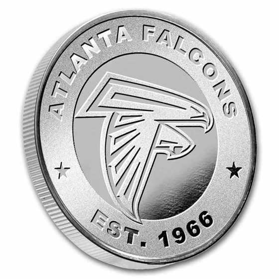 NFL Atlanta Falcons 1 oz Silver Round (w/Box)