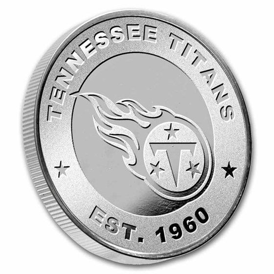 NFL Tennessee Titans 1 oz Silver Round (w/Box)
