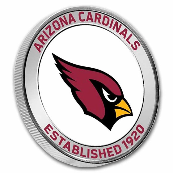 NFL Arizona Cardinals 1 oz Silver Colorized Round (w/Box)