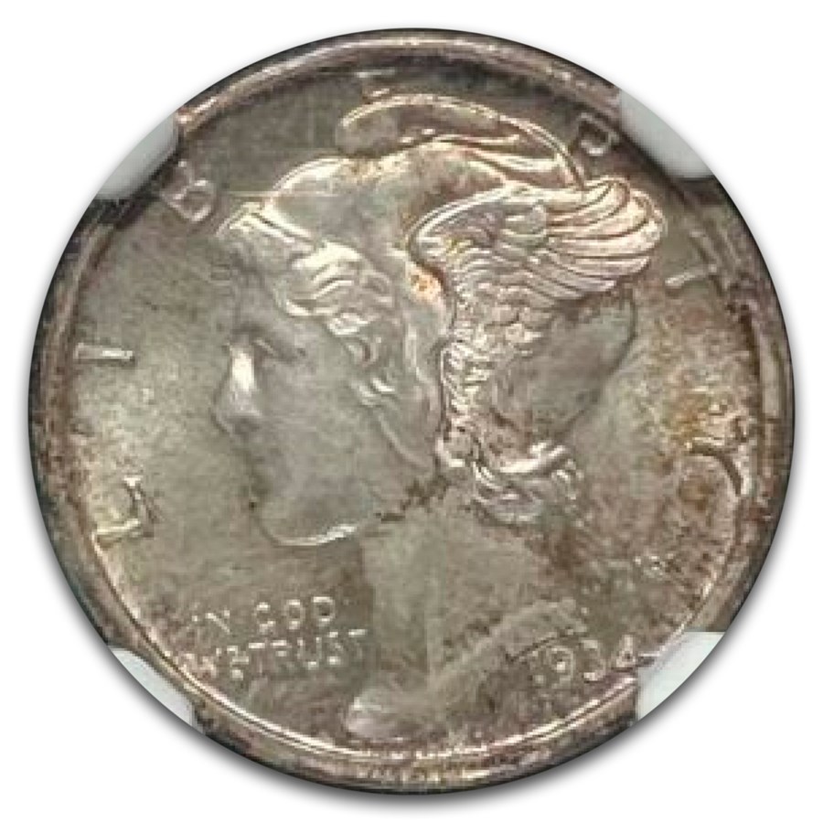 1934-D Mercury Dime MS-67+ NGC (FB)