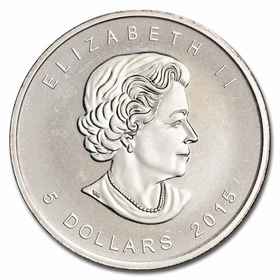 Canada 1 oz Silver Maple Leaf Privy Mark (Random, Abrasions)