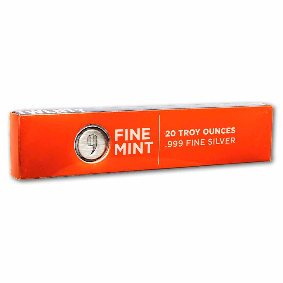 20 oz Cast-Poured Silver Long Bar - 9Fine Mint
