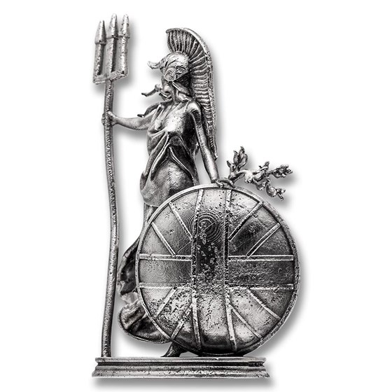3.2 oz Silver Hand Poured Statue - Britannia