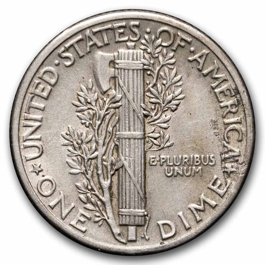 1937 Mercury Dime 50-Coin Roll Avg Circ