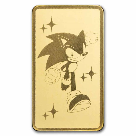 1/2 gram Gold Bar in TEP - Sonic the Hedgehog 35th Anniversary