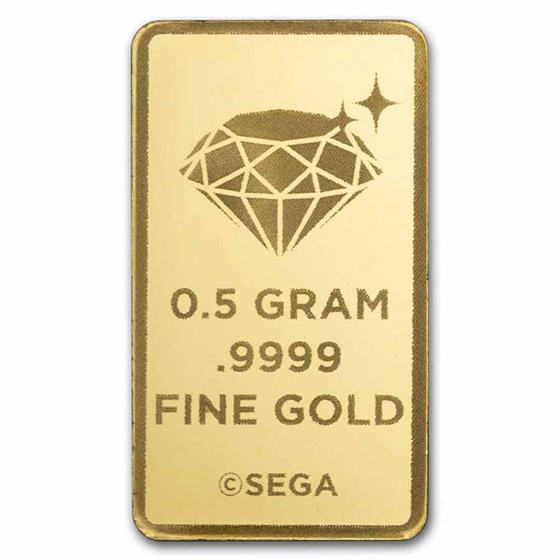 1/2 gram Gold Bar in TEP - Sonic the Hedgehog 35th Anniversary