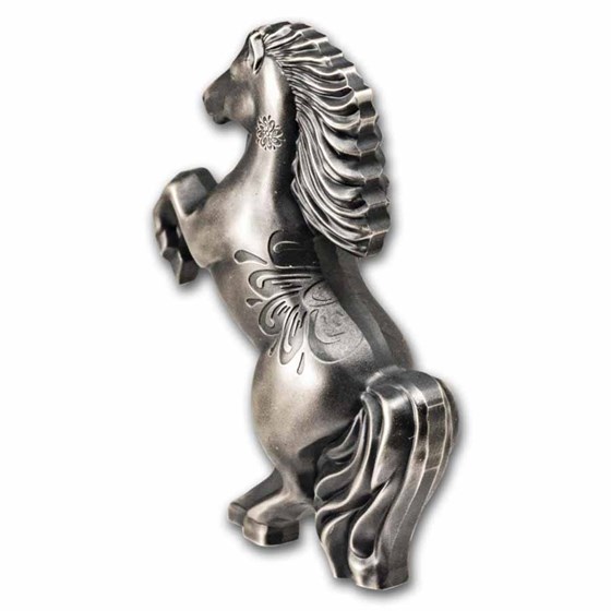 2026 Mongolia 1 oz Silver Antique Lunar Wild Horse Shaped Coin