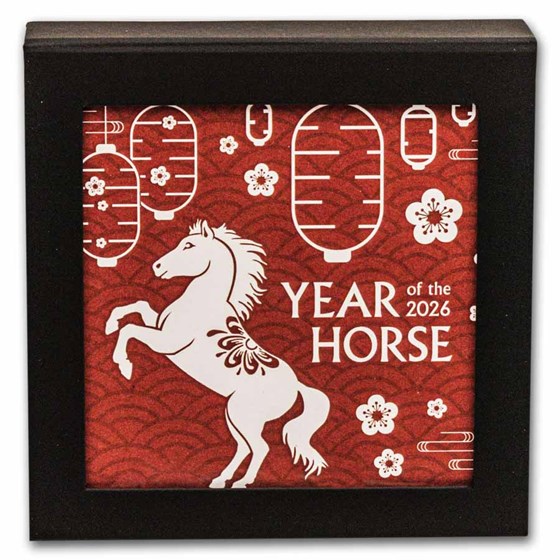 2026 Mongolia 1 oz Silver Antique Lunar Wild Horse Shaped Coin