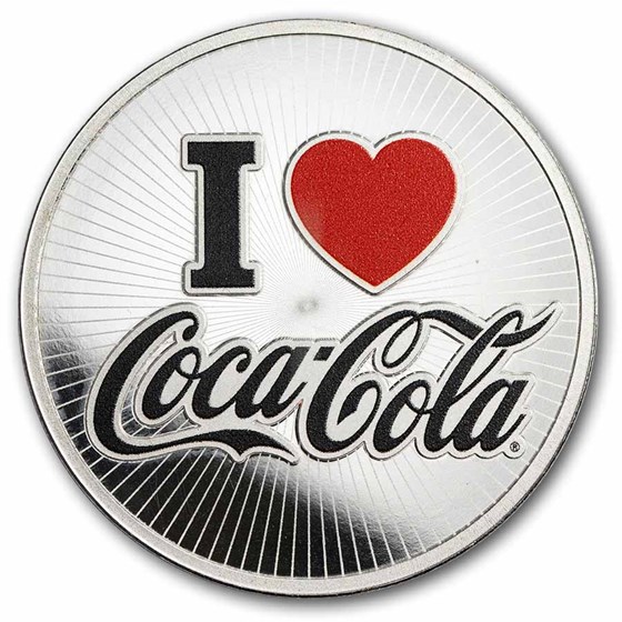 Coca-Cola® 1 oz Silver 140 Years Anniversary Round (in TEP)