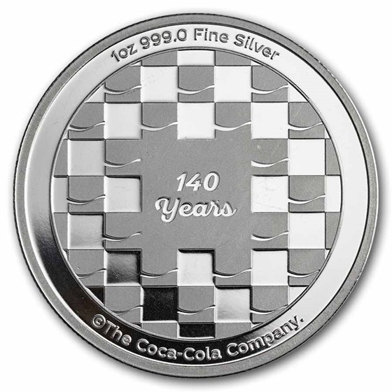 Coca-Cola® 1 oz Silver 140 Years Anniversary Round (in TEP)