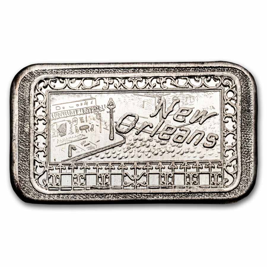 1 oz Silver Art Bar - Mother-Lode Mint (New Orleans)