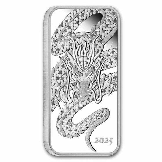 2025 Australia 1 oz Silver Rectangular Dragon Proof