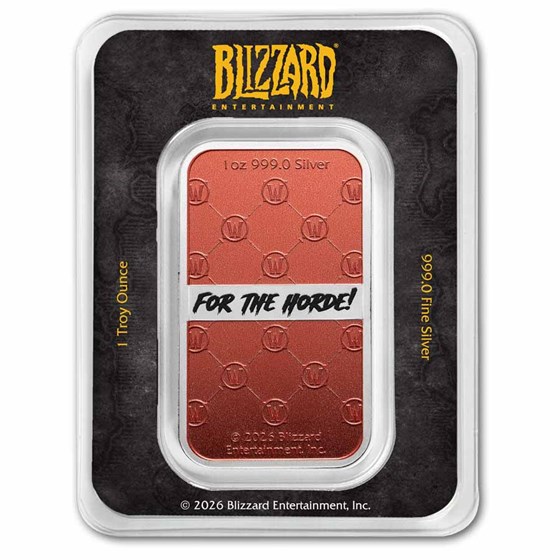 1 oz Silver World of Warcraft Horde Bar (TEP)