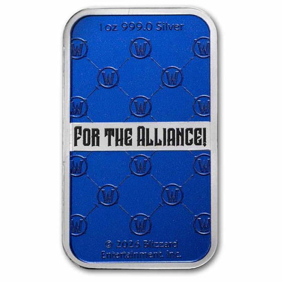 1 oz Silver World of Warcraft Alliance Bar (TEP)