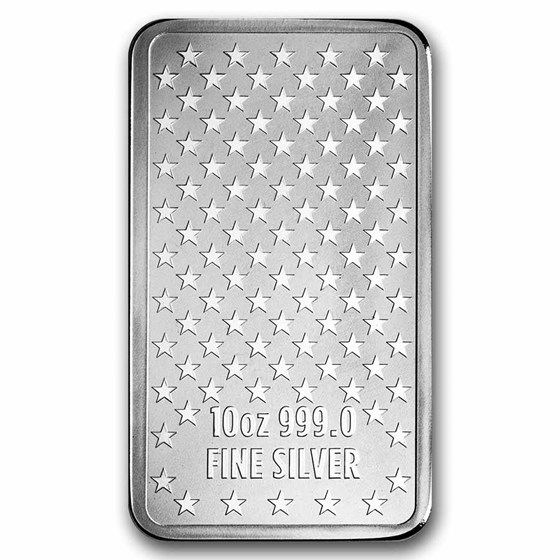 10 oz Silver Bar - U.S. Betsy Ross Flag