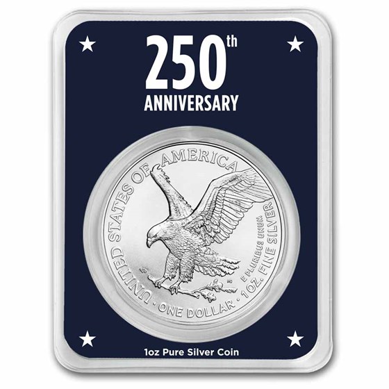 2026 1 oz American Silver Eagle - w/Betsy Ross Flag Card