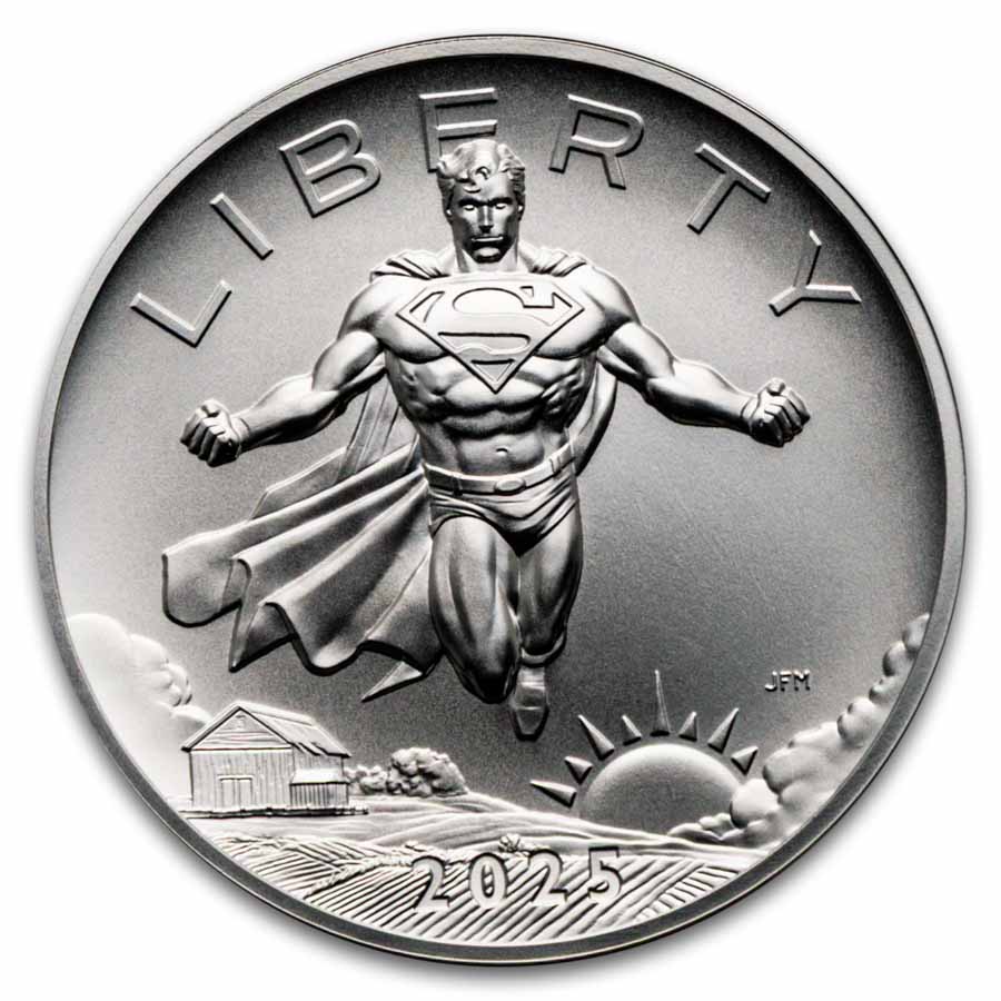 2025 2.5 oz Silver Comic Art Superman Medal (w/Box & COA)