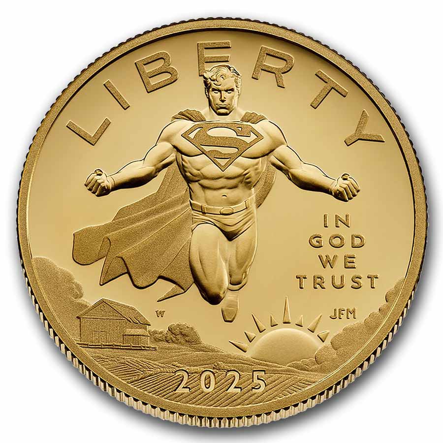 (2025) 1/2 oz Proof Gold Comic Art Superman Coin (w/Box & COA)