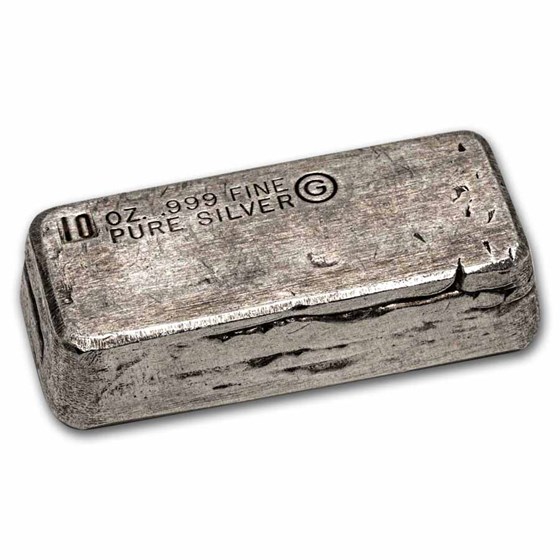 10 oz Silver Bar - Vintage Global Metal Refiners