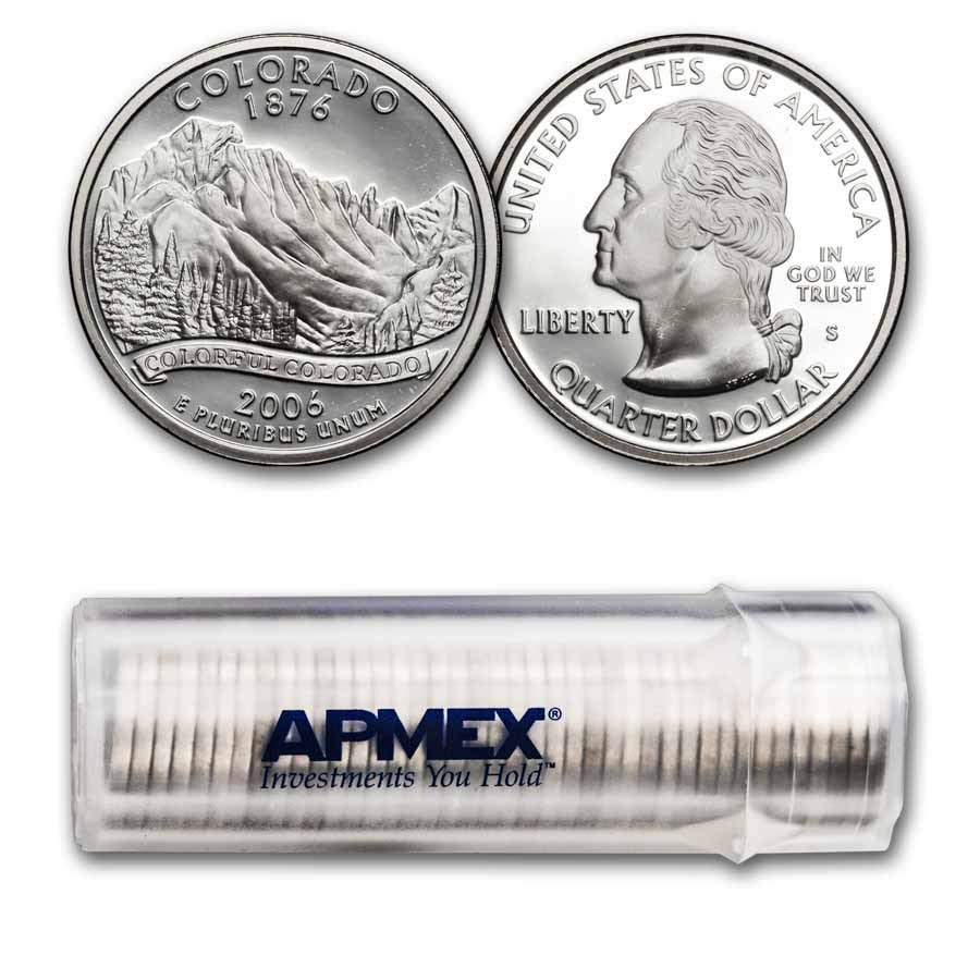 2006-S Colorado State Quarter Gem Proof 40-Coin Roll (Silver)