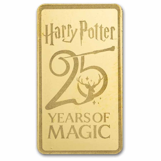 Harry Potter 1/2 gram Gold Bar Harry Potter 25th Anniversary
