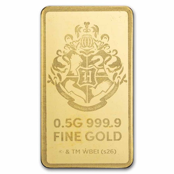 Harry Potter 1/2 gram Gold Bar Harry Potter 25th Anniversary