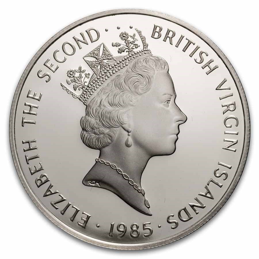 1985 British Virgin Islands Silver $20 "Sunken Treasures" Proof