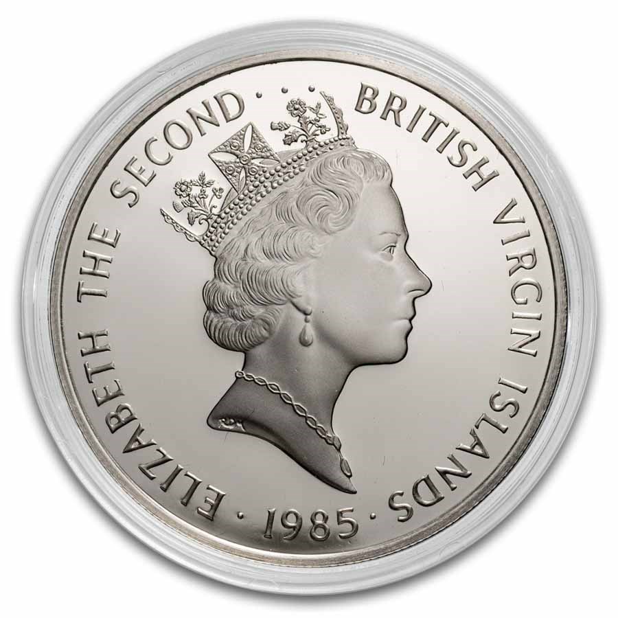 1985 British Virgin Islands Silver $20 "Sunken Treasures" Proof