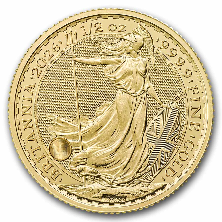 2026 Great Britain 1/2 oz Gold Britannia BU