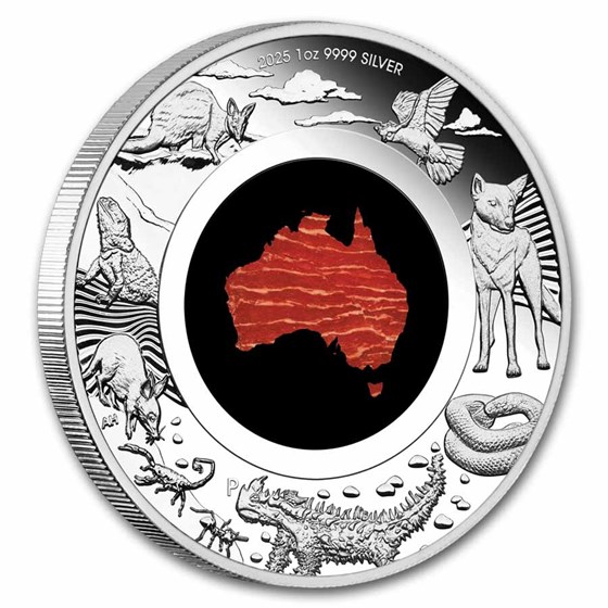 2025 AUS 1 oz Silver Snakeskin Jasper Great Southern Land Proof