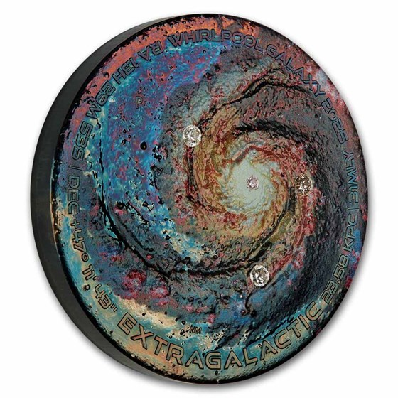 2025 AUS 5 oz Silver Colorized Extragalactic Antiqued (Box &amp; COA)